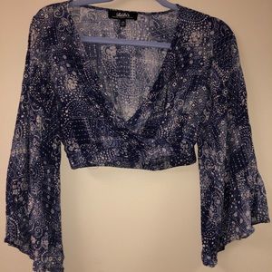 Bell sleeve crop top